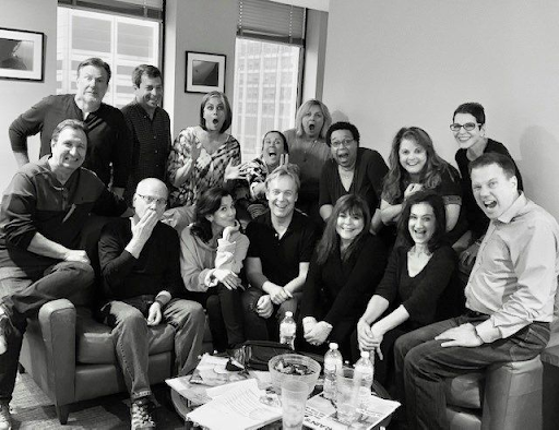Kevin working on his craft in Chicago with the VO Roadshow.  Featured in the picture are Tom Pinto, Kevin, Ed Hunter, Jeff Howell, Theresa Dodge, Bobbi Maxwell, Krysta Wallrauch, Maureen Rivers, Mary Lynn Wissner, Janet Ault and others.