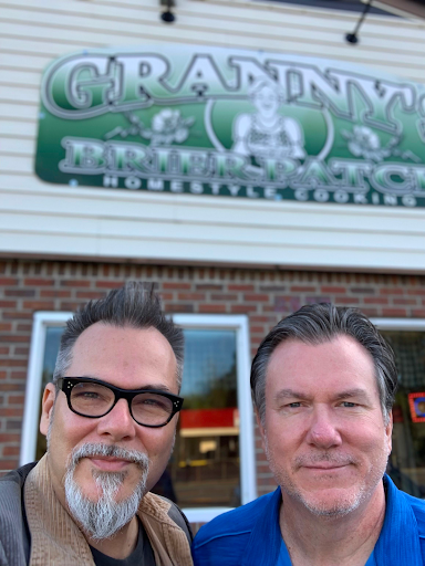 Kevin and Dave Hoffman taking a break for breakfast at Granny’s Brier Patch outside of Nashville.