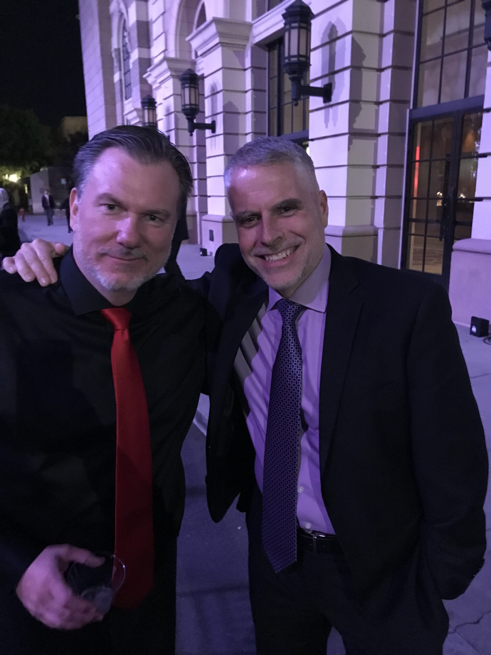 Kevin and Dave Walsh VO coach after SOVAS LA 2019.
