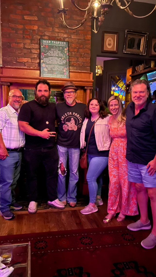Kevin visits with industry professionals at Rosemary and Beauty Queen Lounge in Nashville. There’s always time for a Happy Hour among friends! Featuring Troy Holden, Zach Hoffman, Dave Hoffman, Lacey Deline, and Heather Bell.