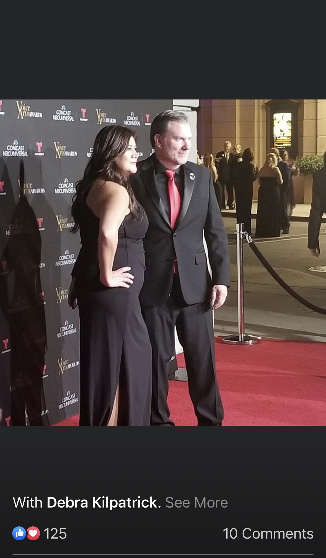 Kevin and his wife Debra Kilpatrick rockin’ it on the red carpet before the SOVAS 2019.